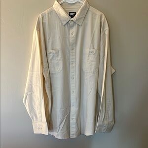 Lands' End Cream Casual Button Down Shirt